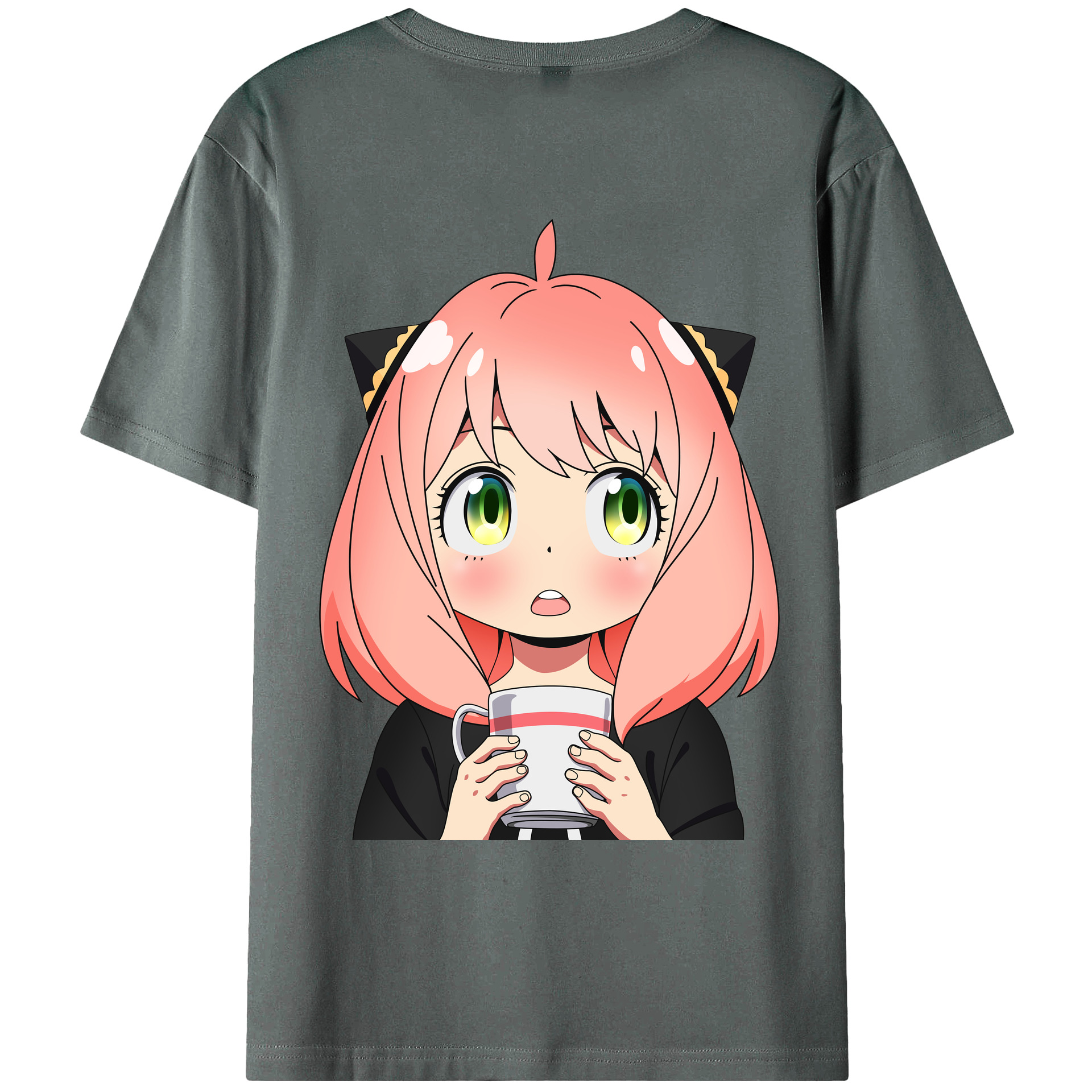 （画像用） SPY×FAMILY间谍家家酒 綿100％ メンズ半袖Tシャツ（バックプリント） 通気性